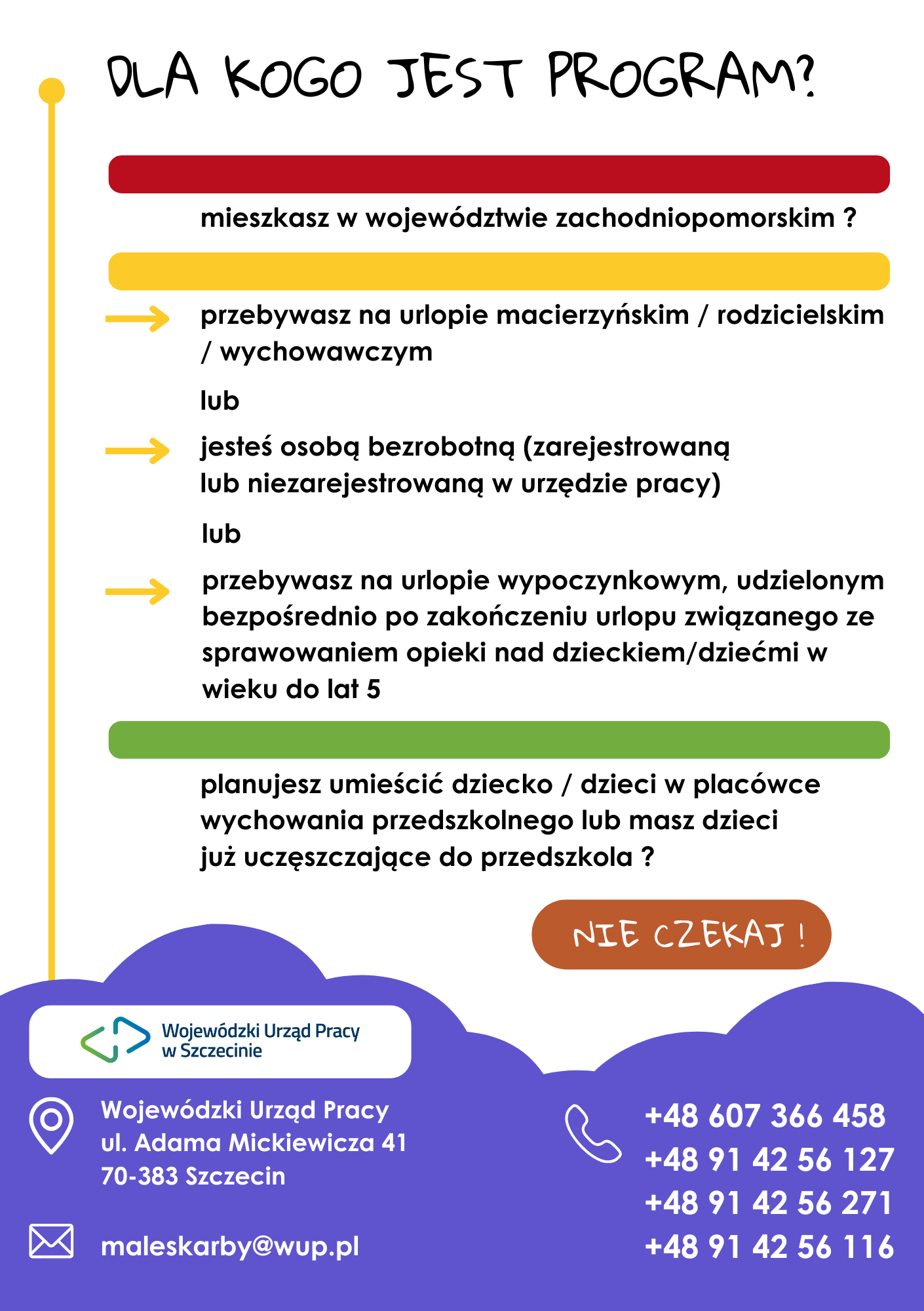 plakat reklamujacy projekt